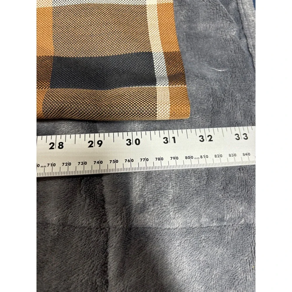 STAUD Brown Black Plaid Wide Leg Wool Blend Pleated High Rise Trousers Pants - Picture 9 of 15